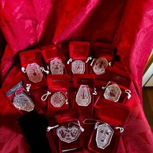 Waterford Crystal 12 Days of Christmas Annual Ornament - Lot of 10